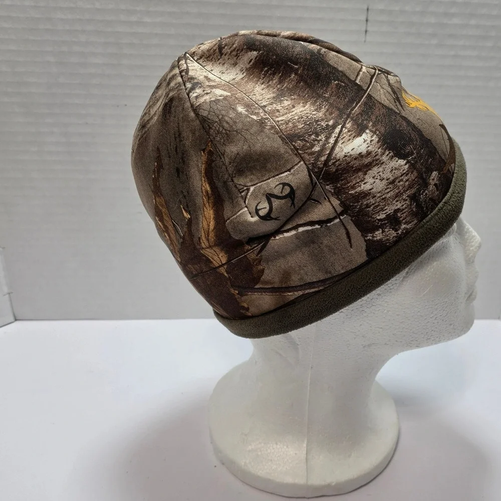 Hot Shot Youth Realtree Xtra Camo Fleece Lined Beanie Hunting Hat Deer Skull